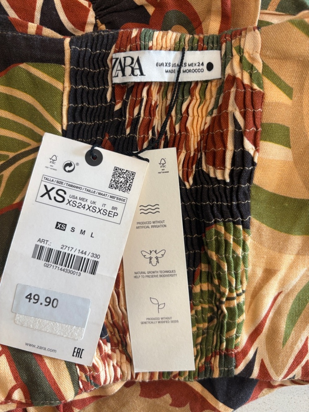 Zara Floral Print Crop Top in Multi-Color - Picture 6 of 7
